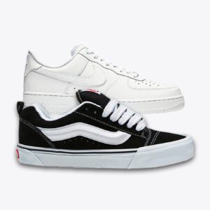Nike Air Force 1 Branco + Vans KNU - Promoção Lançamento